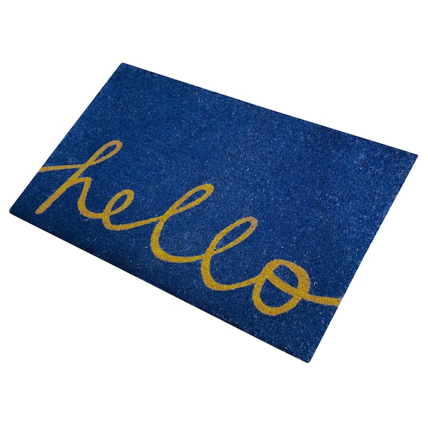 Msi Blue Hello 18 In. X 30 In. Coir Door Mat ZOR-CM-0003 - main
